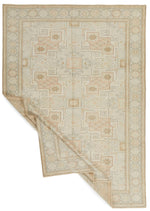 7x9 Light Blue and Ivory Turkish Milas Rug