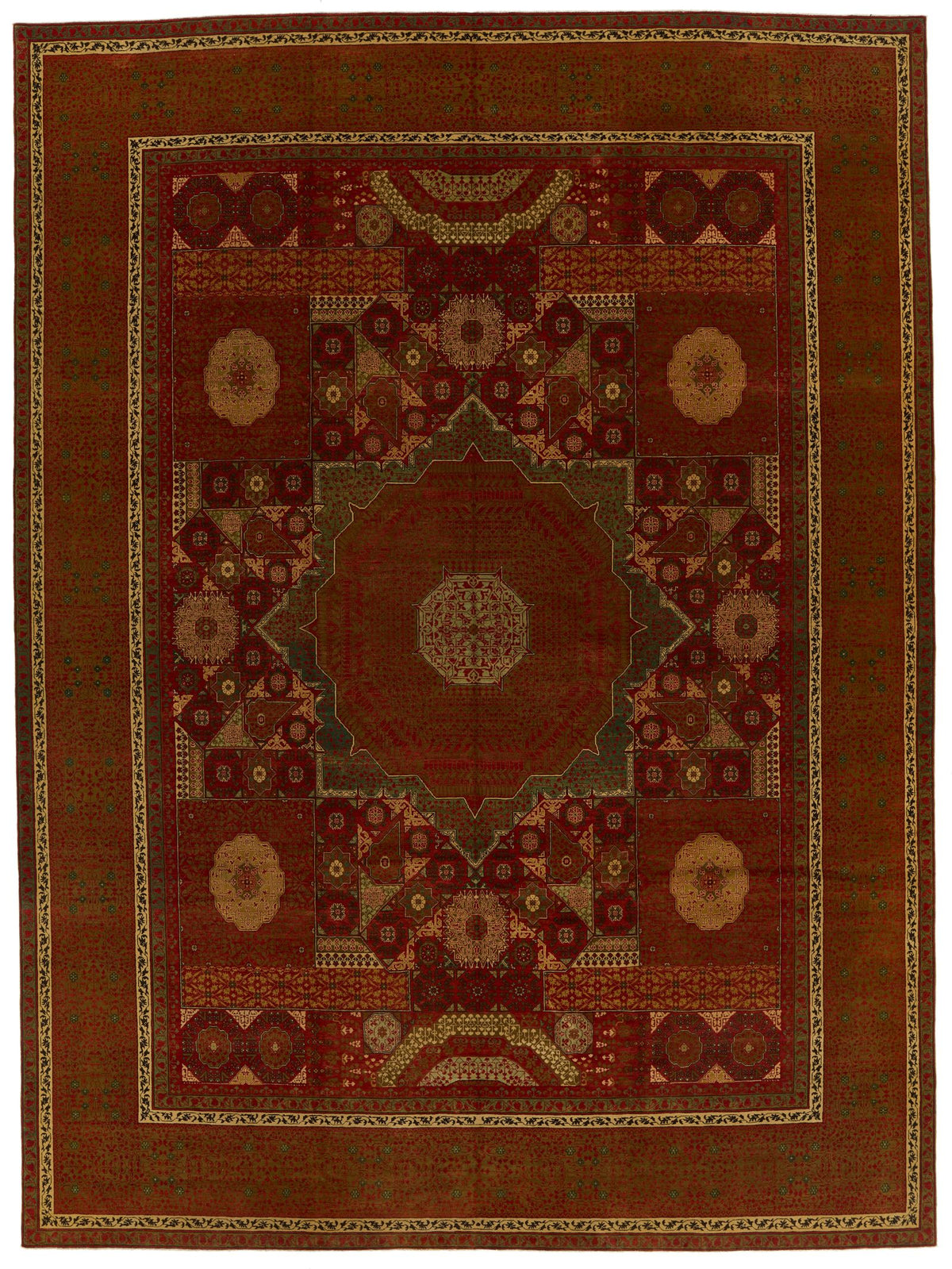 11x15 Red and Red Turkish Tribal Rug