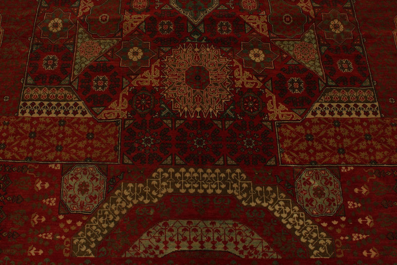 11x15 Red and Red Turkish Tribal Rug