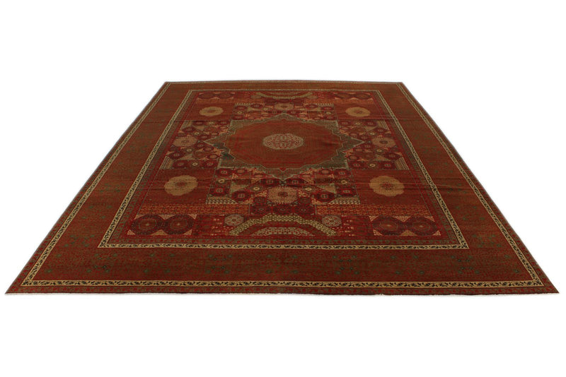 11x15 Red and Red Turkish Tribal Rug