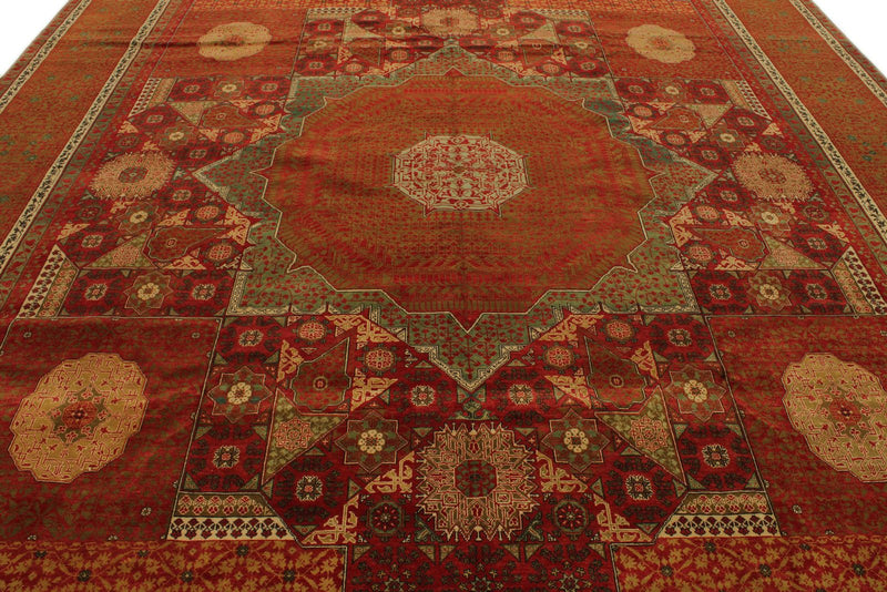 11x15 Red and Red Turkish Tribal Rug
