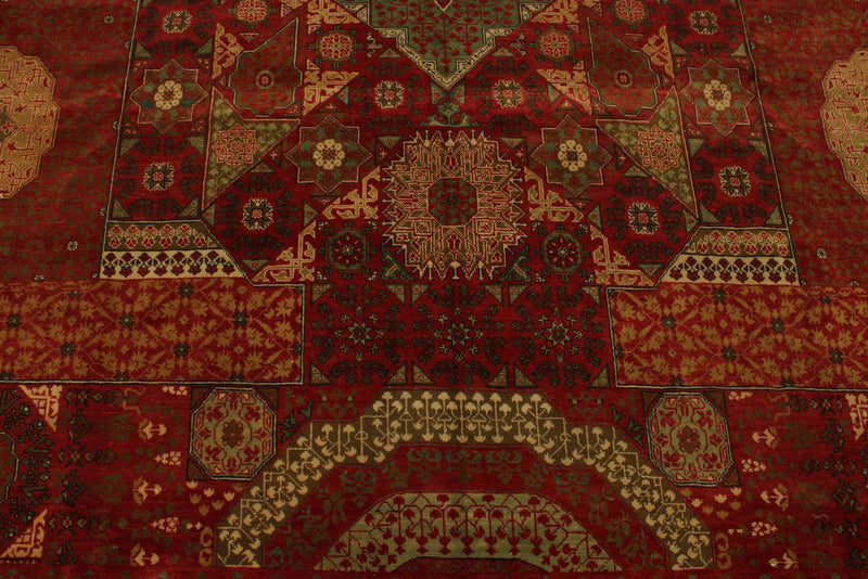 11x15 Red and Red Turkish Tribal Rug