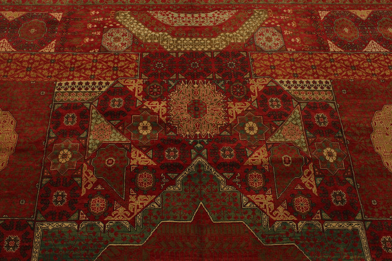 11x15 Red and Red Turkish Tribal Rug