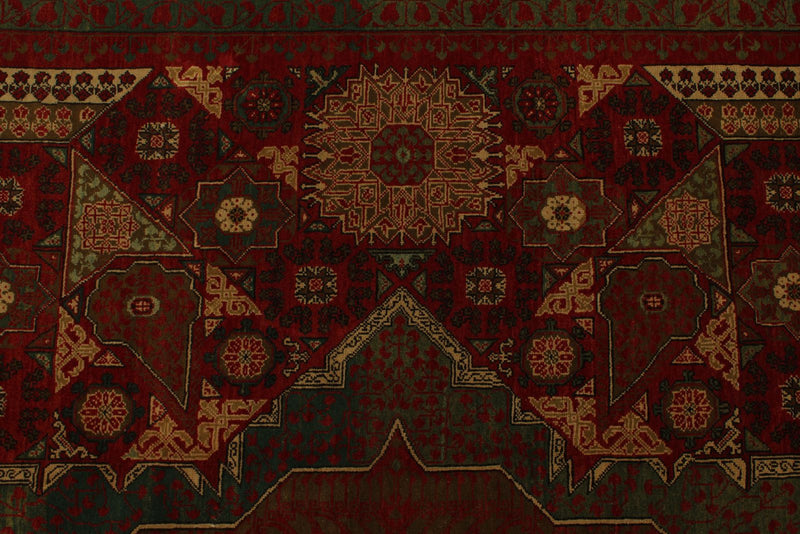 11x15 Red and Red Turkish Tribal Rug
