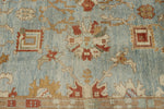 10x13 Blue and Gold Turkish Oushak Rug