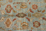 10x13 Blue and Gold Turkish Oushak Rug