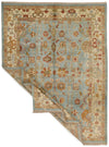 10x13 Blue and Gold Turkish Oushak Rug