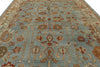 10x13 Blue and Gold Turkish Oushak Rug