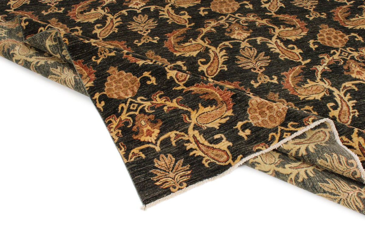 10x14 Gold and Green Modern Contemporary Rug