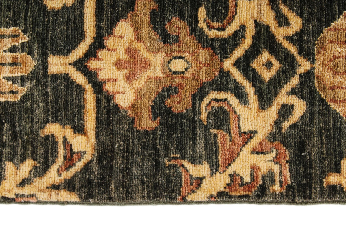 10x14 Gold and Green Modern Contemporary Rug