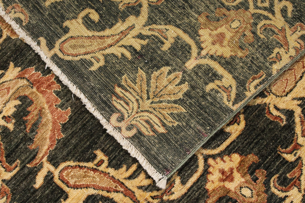 10x14 Gold and Green Modern Contemporary Rug
