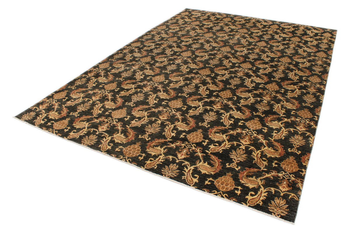 10x14 Gold and Green Modern Contemporary Rug