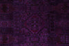 6x9 Purple Turkish Overdyed Rug