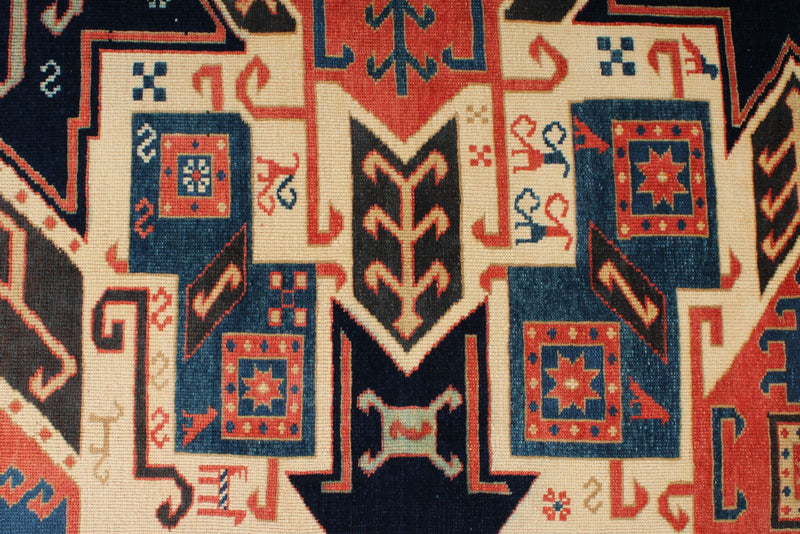 6x8 Multicolor Kazak Tribal Rug