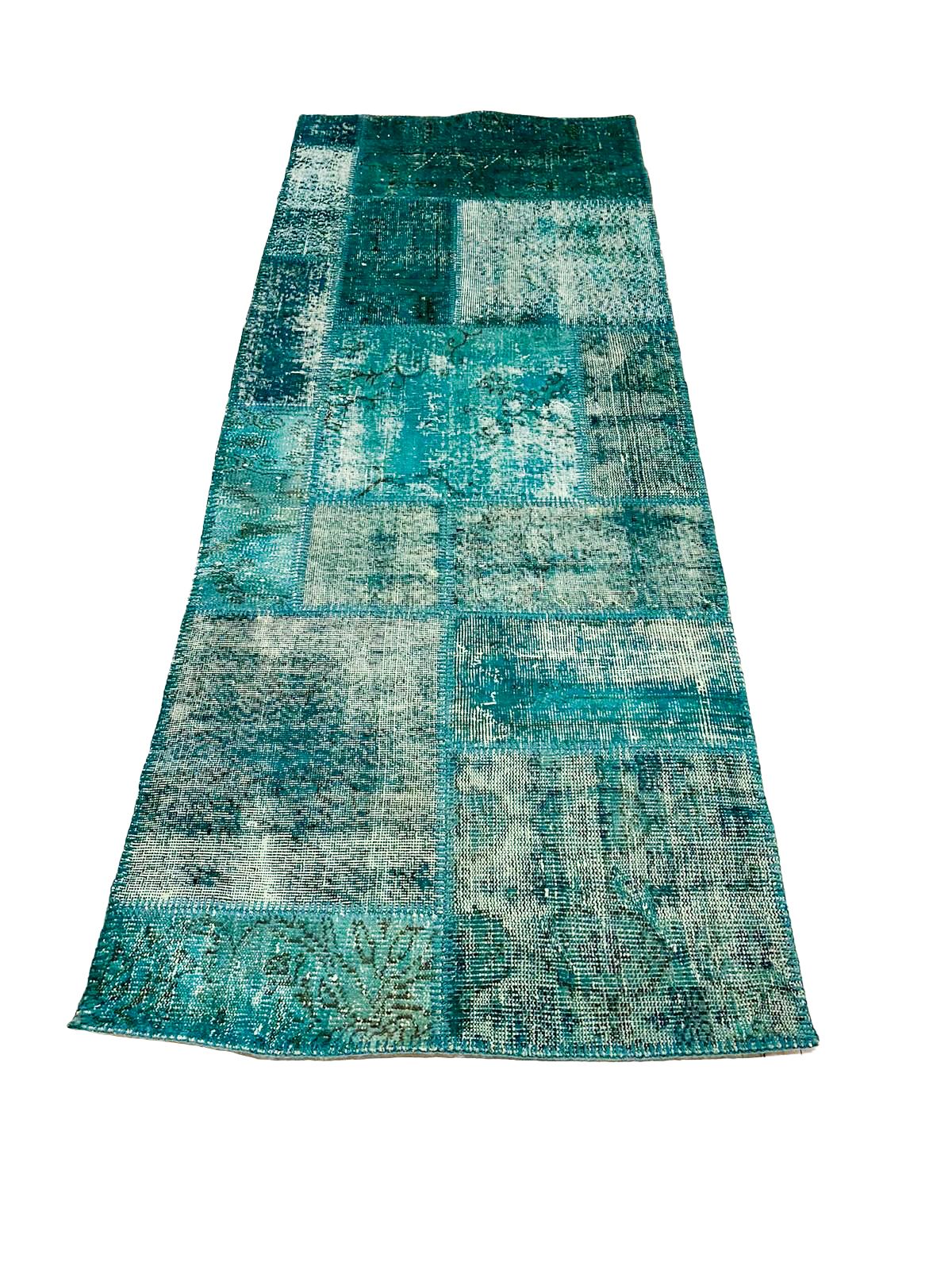3x8 Blue Turkish Overdyed Runner