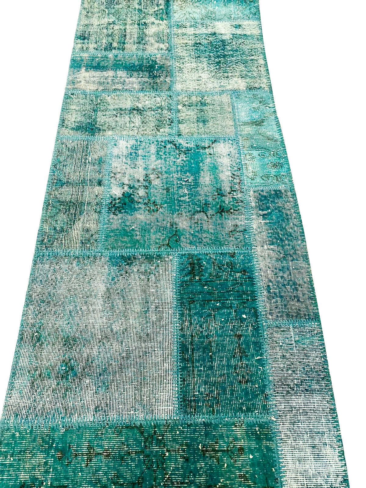 3x8 Blue Turkish Overdyed Runner