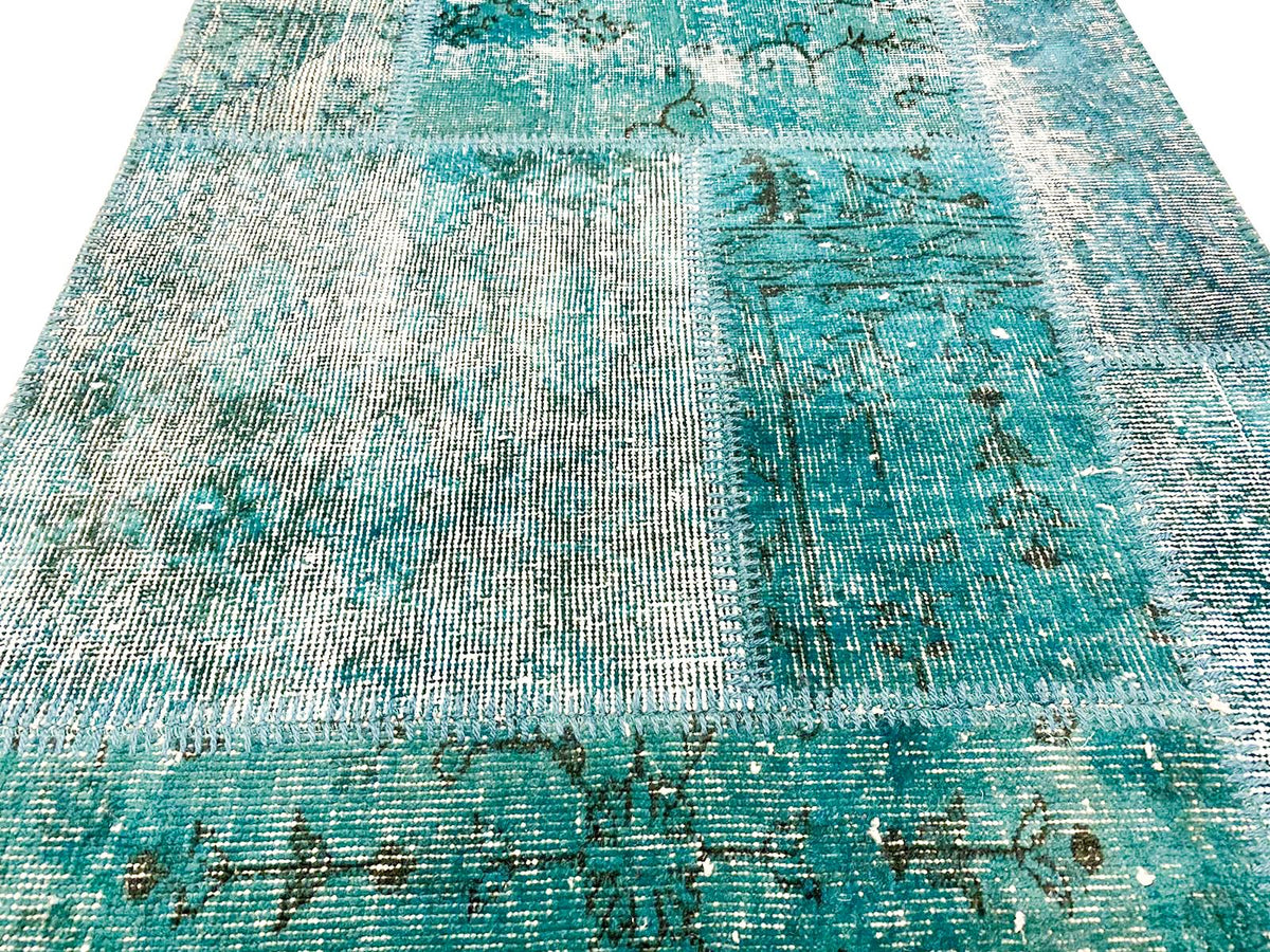 3x8 Blue Turkish Overdyed Runner