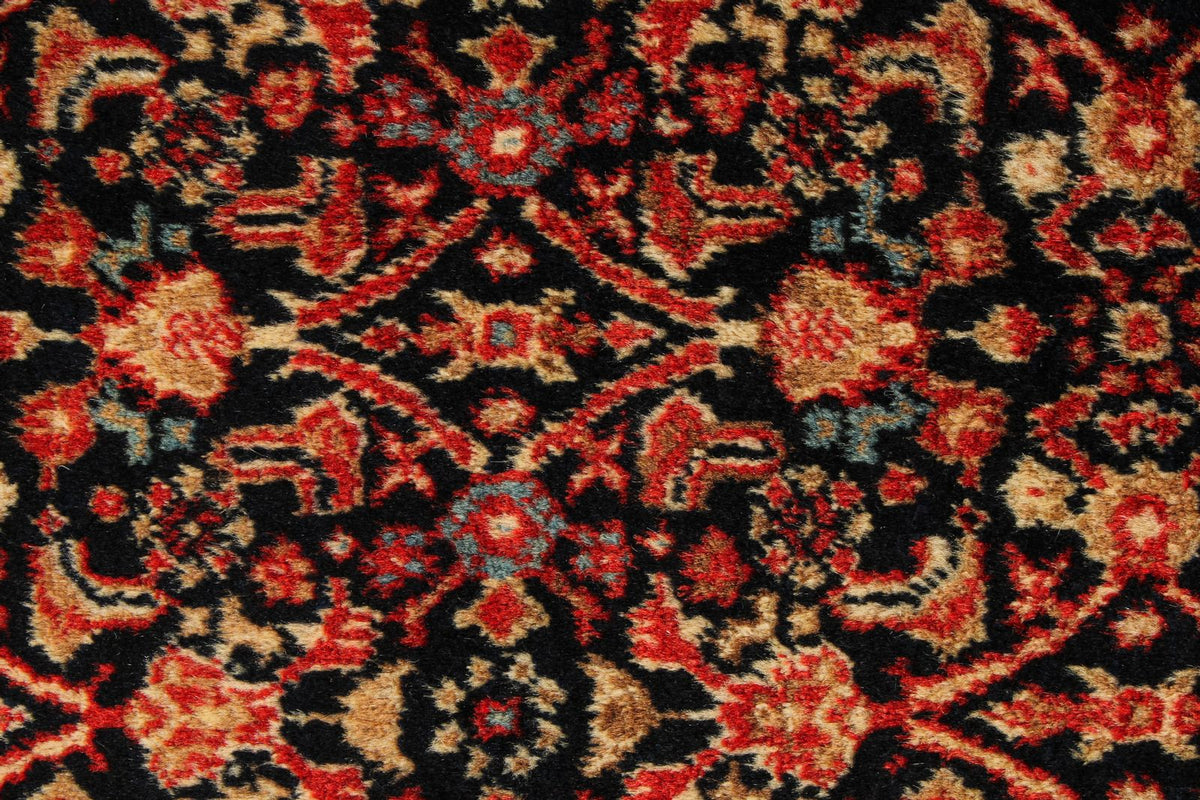 4x5 Navy and Red Traditional Rug