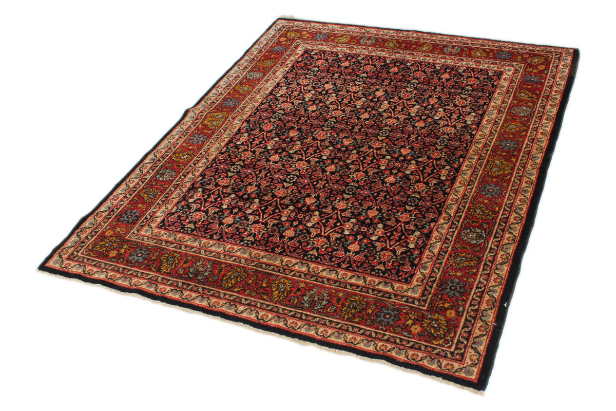 4x5 Navy and Red Traditional Rug