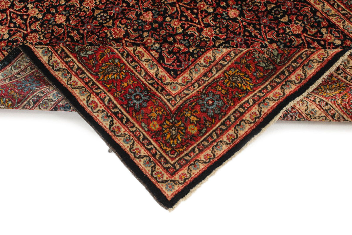 4x5 Navy and Red Traditional Rug