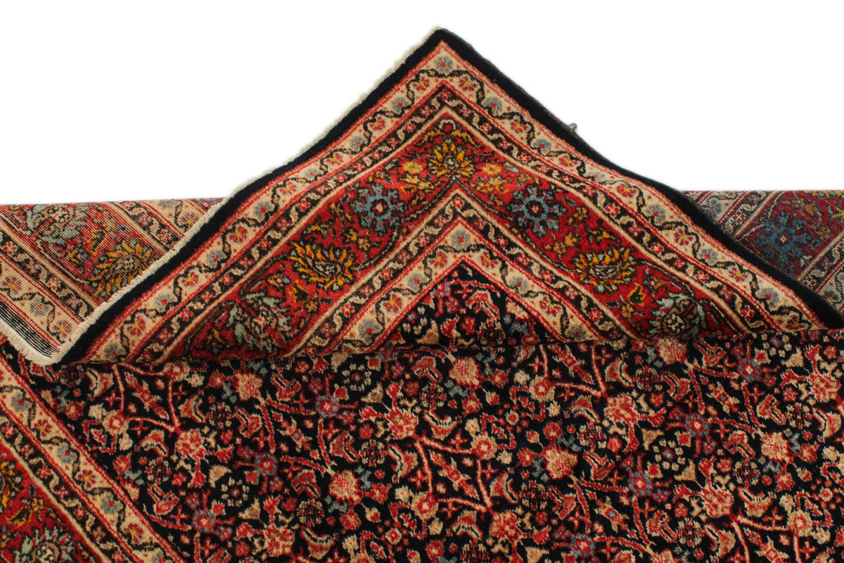 4x5 Navy and Red Traditional Rug