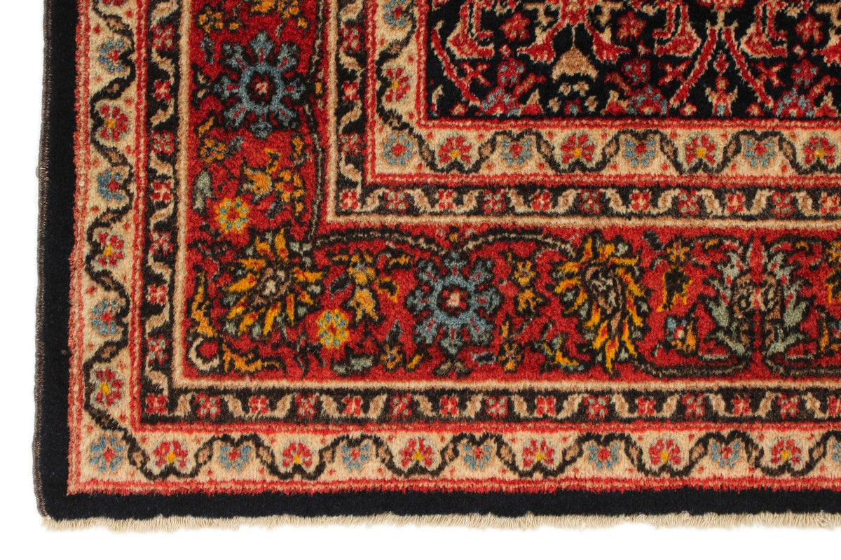 4x5 Navy and Red Traditional Rug