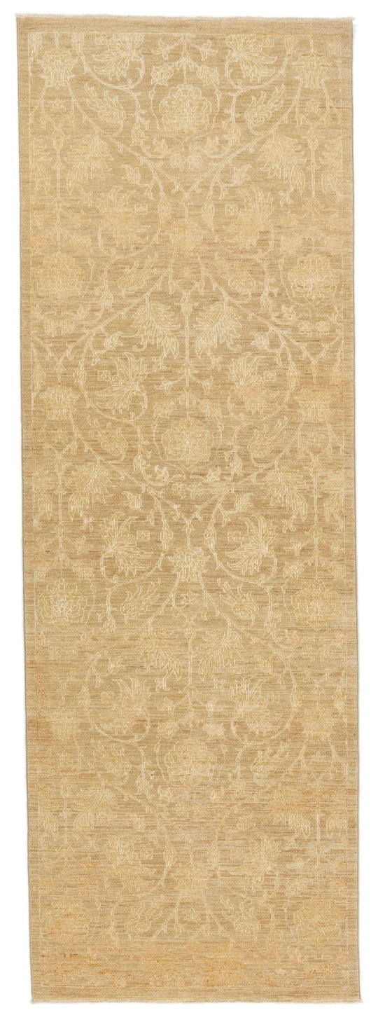 3x10 Beige Turkish Oushak Runner