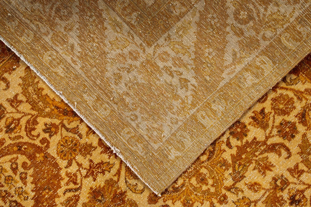 6x6 Ivory and Beige Turkish Oushak Rug