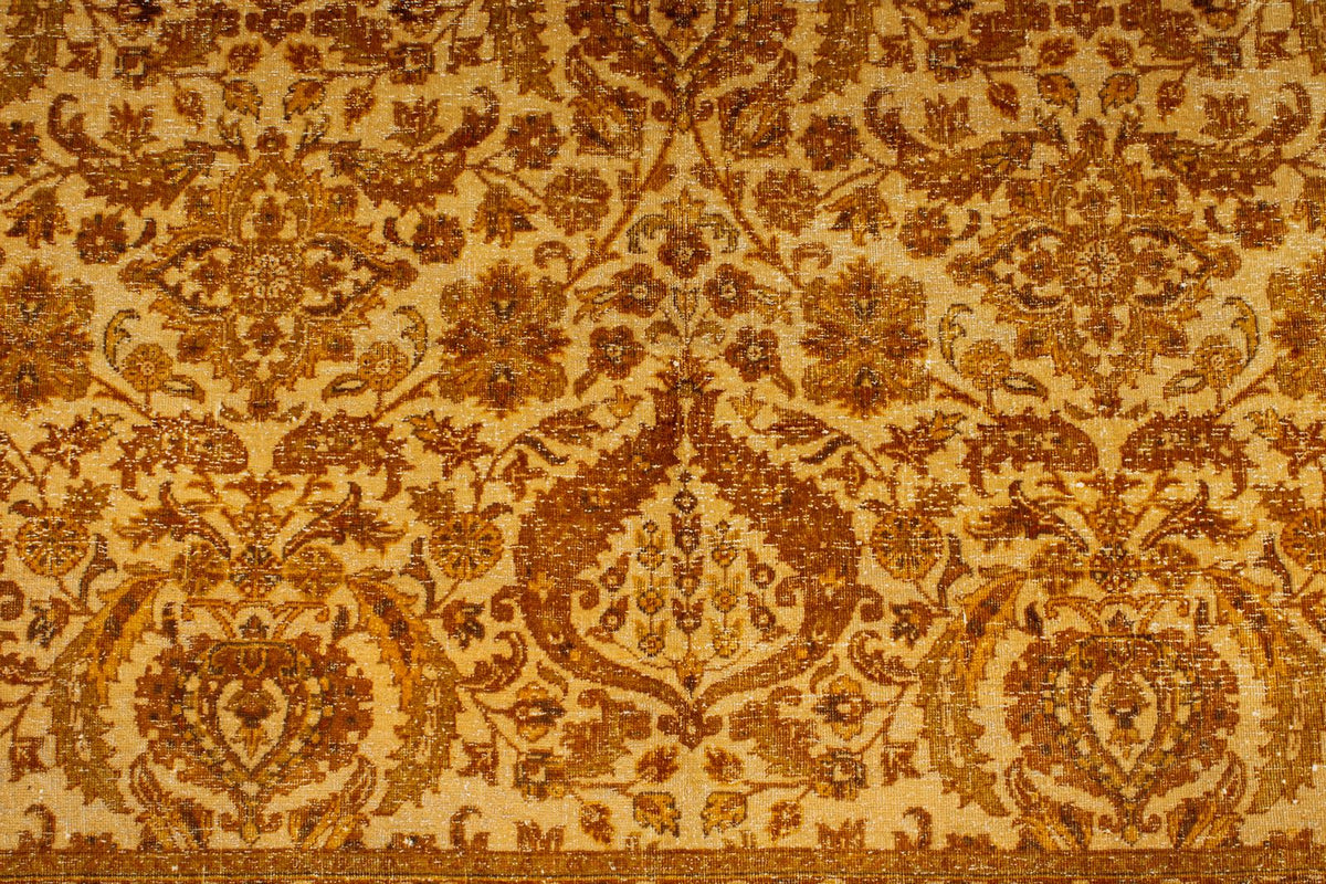 6x6 Ivory and Beige Turkish Oushak Rug