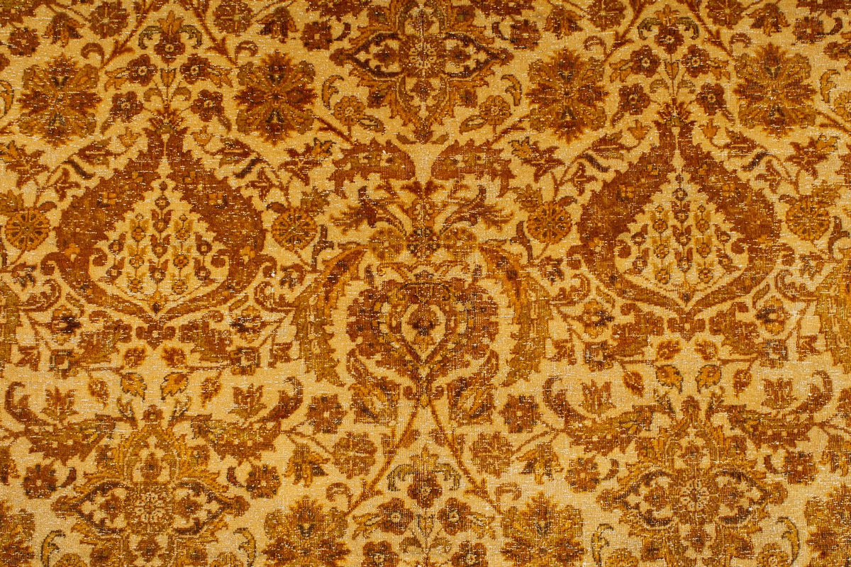 6x6 Ivory and Beige Turkish Oushak Rug