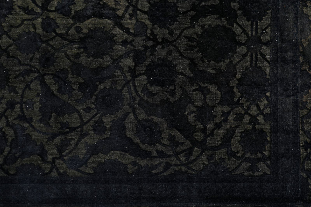 6x10 Charcoal Turkish Overdyed Rug