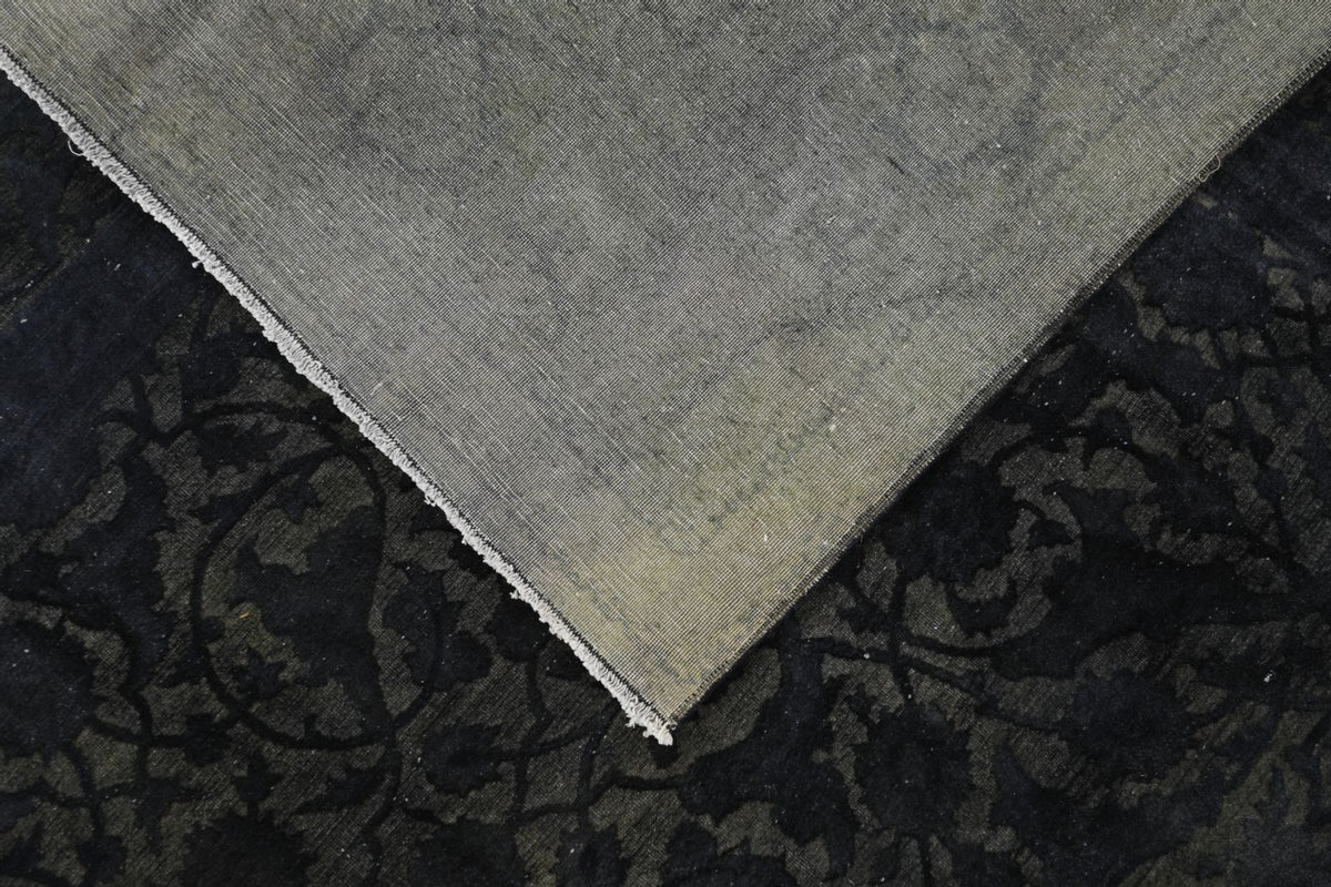 6x10 Charcoal Turkish Overdyed Rug