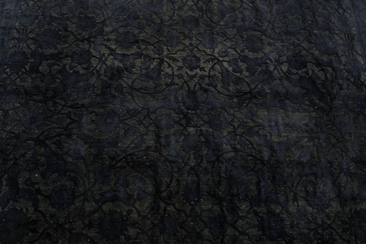 6x10 Charcoal Turkish Overdyed Rug