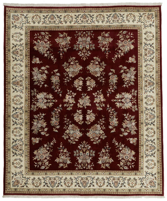 8x10 Red and Gold Turkish Traditional Rug