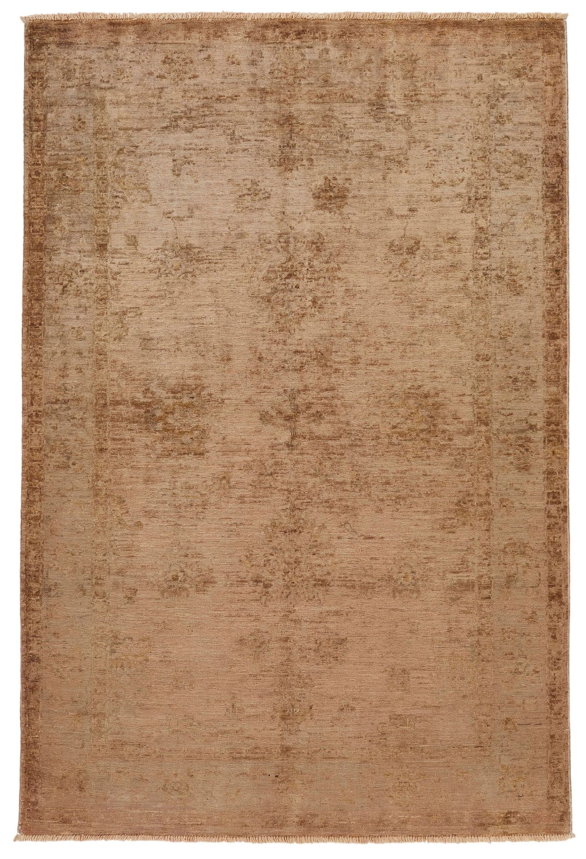 4x6 Beige and Brown Anatolian Traditional Rug
