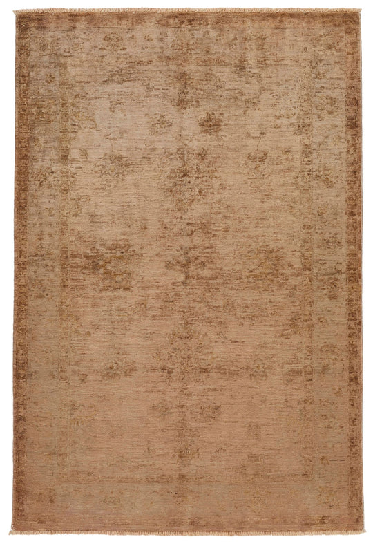4x6 Beige and Brown Anatolian Traditional Rug