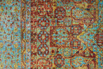 10x16 Red and Blue Turkish Silk Rug