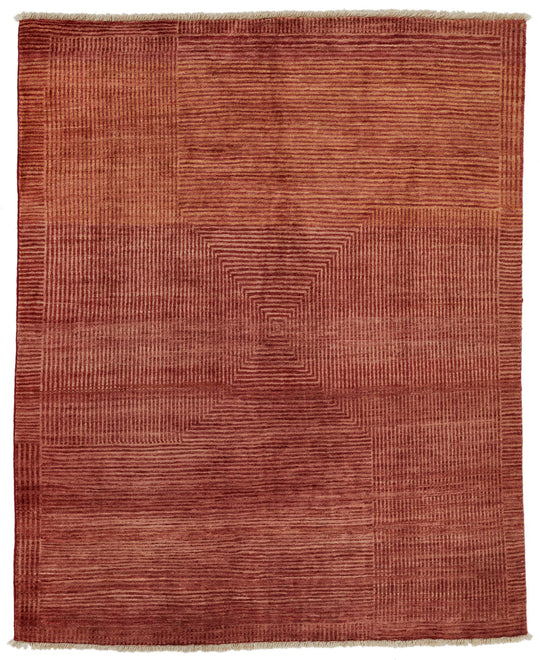 5x6 Red and Pink Modern Contemporary Rug