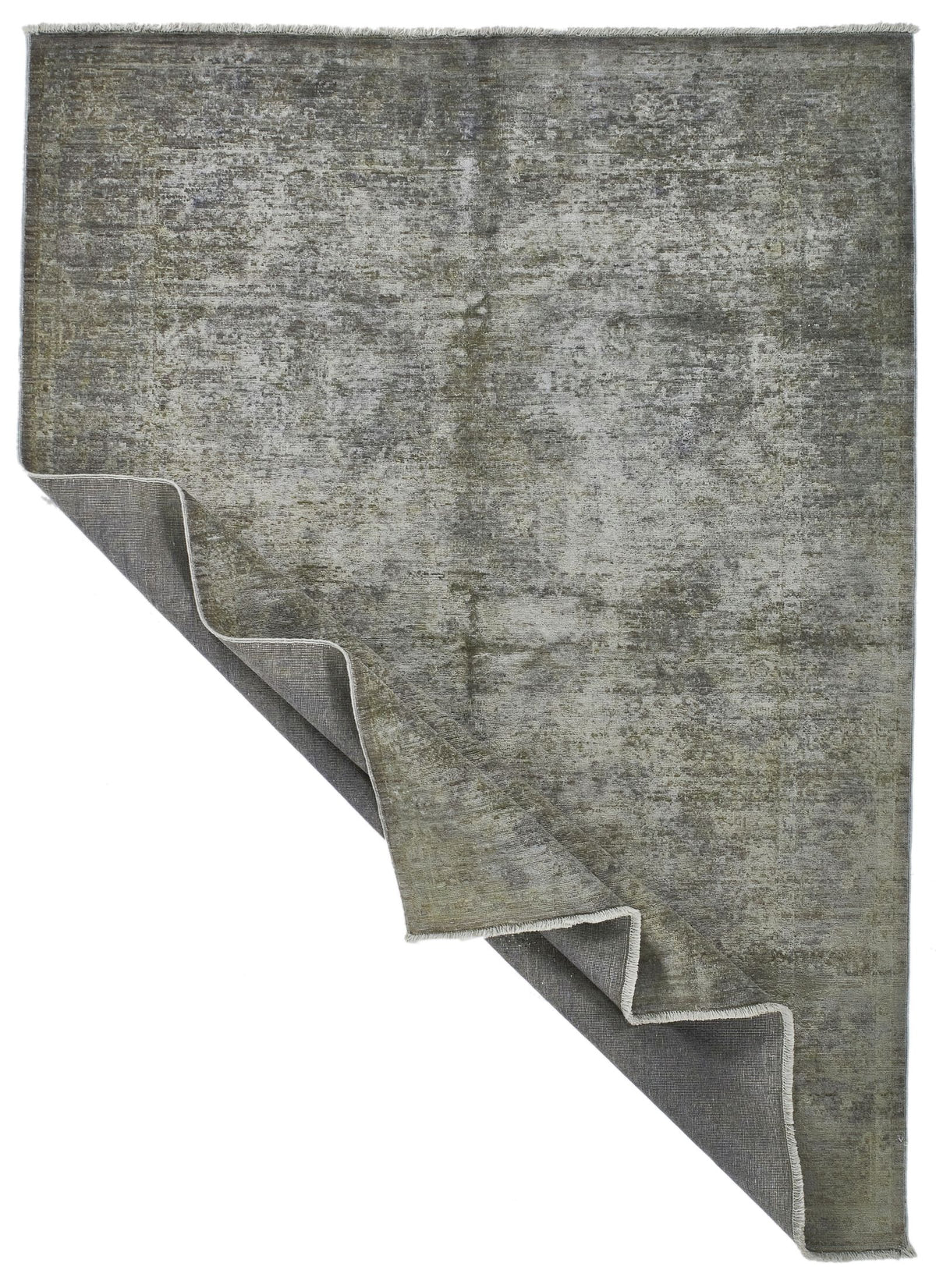 5x6 Gray Turkish Overdyed Rug