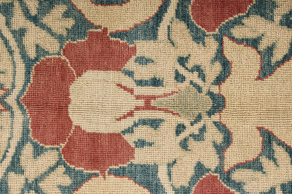 5x8 Blue and Red Turkish Oushak Rug