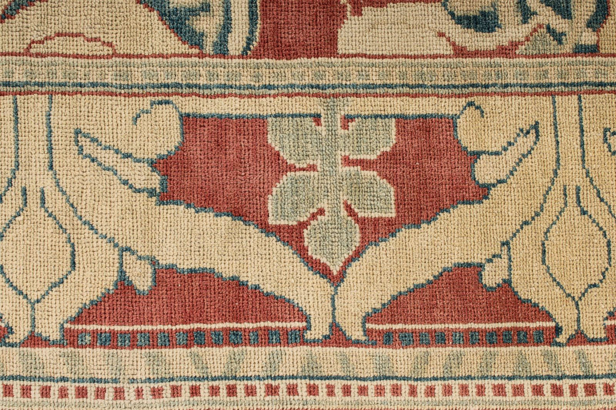 5x8 Blue and Red Turkish Oushak Rug