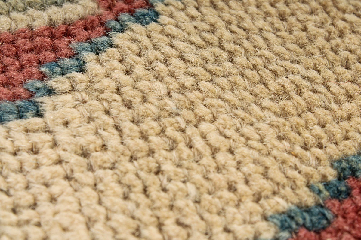5x8 Blue and Red Turkish Oushak Rug