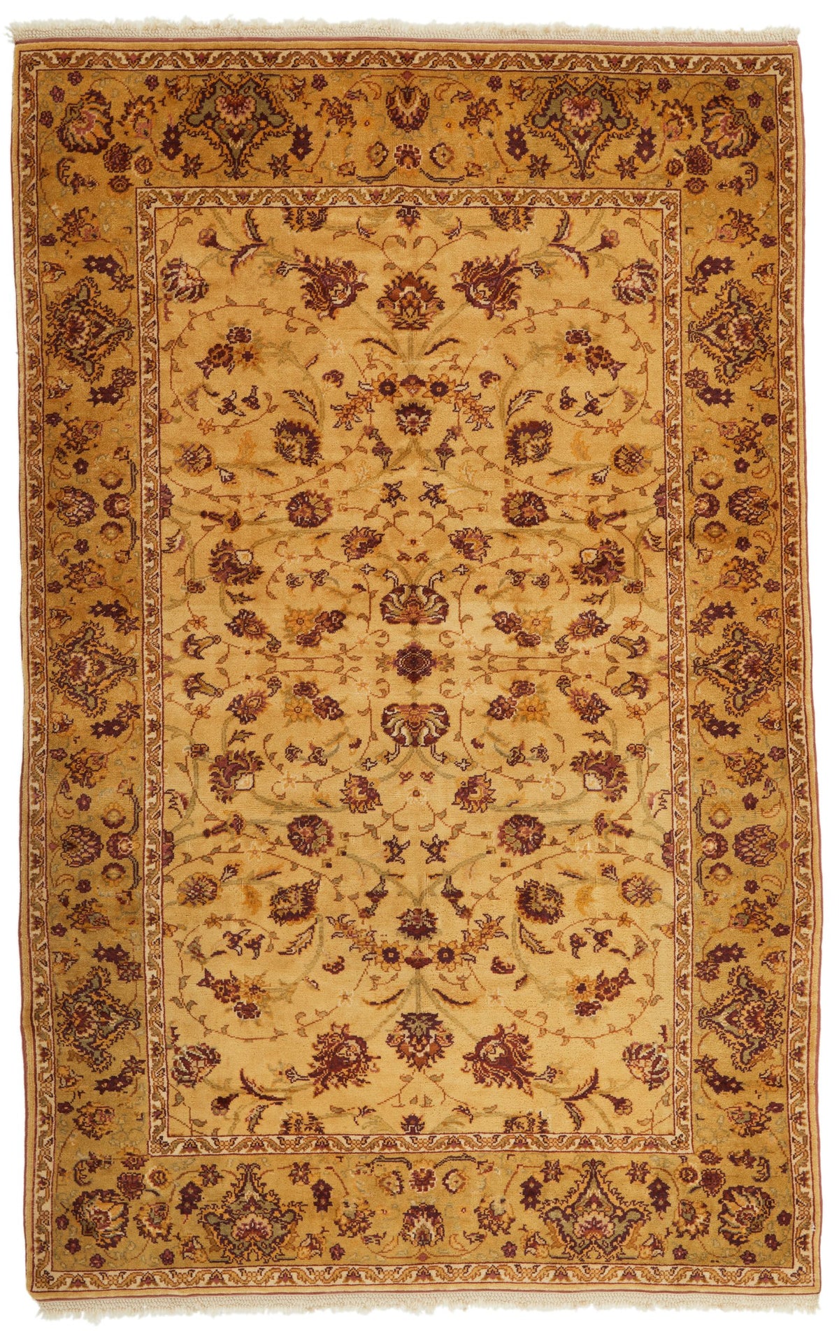 6x10 Gold Turkish Oushak Rug