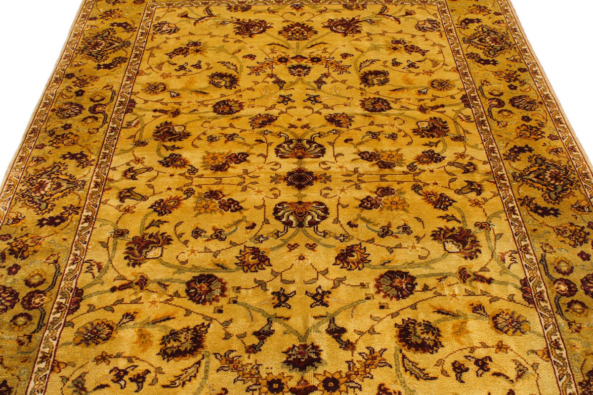 6x10 Gold Turkish Oushak Rug