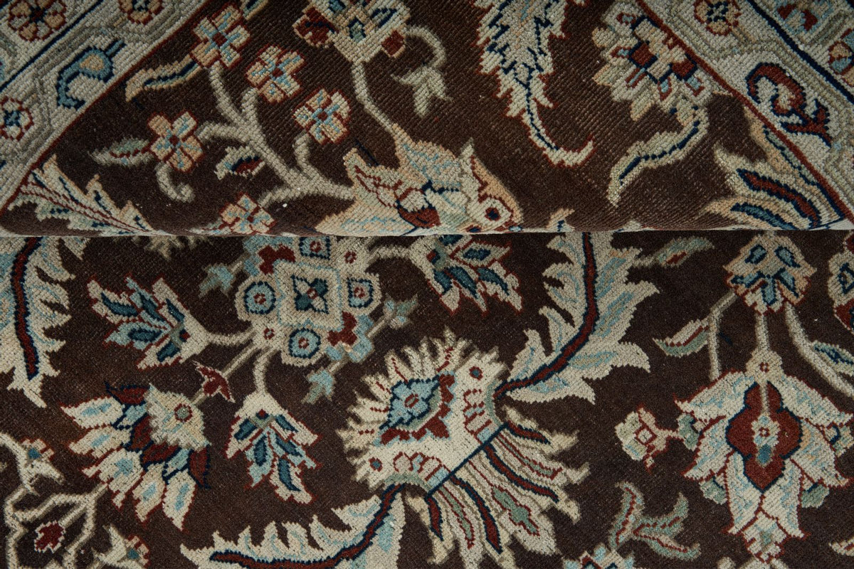 6x9 Brown and Rust Turkish Traditional Rug