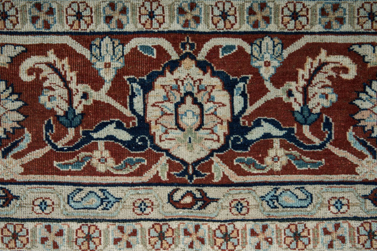 6x9 Brown and Rust Turkish Traditional Rug