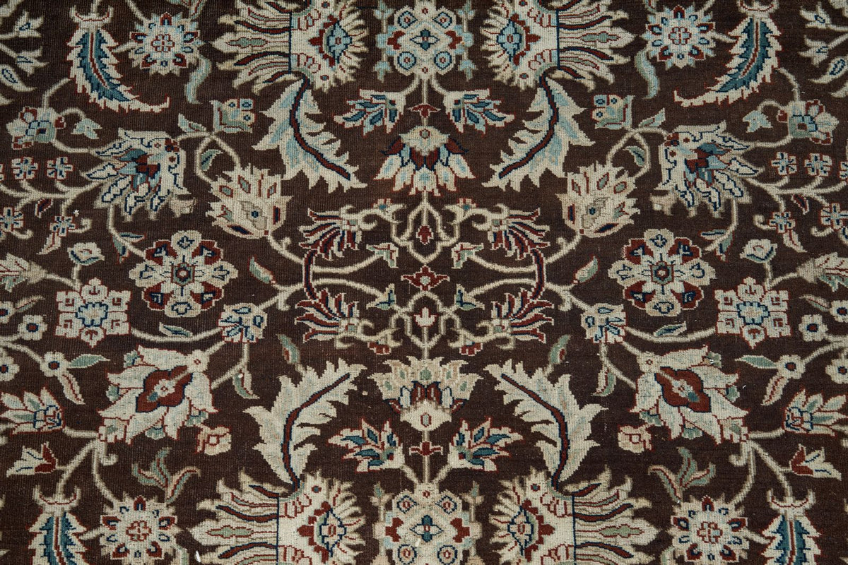 6x9 Brown and Rust Turkish Traditional Rug