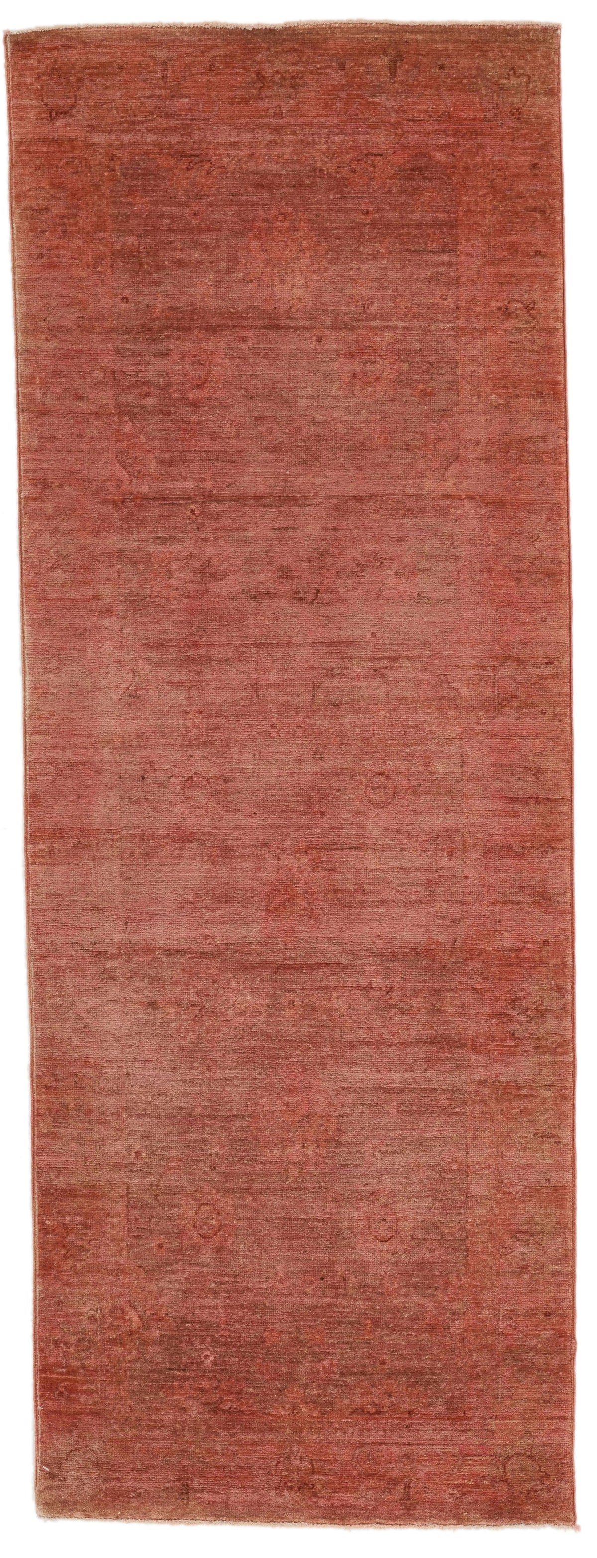 2x7 Pink Turkish Overdyed Rug
