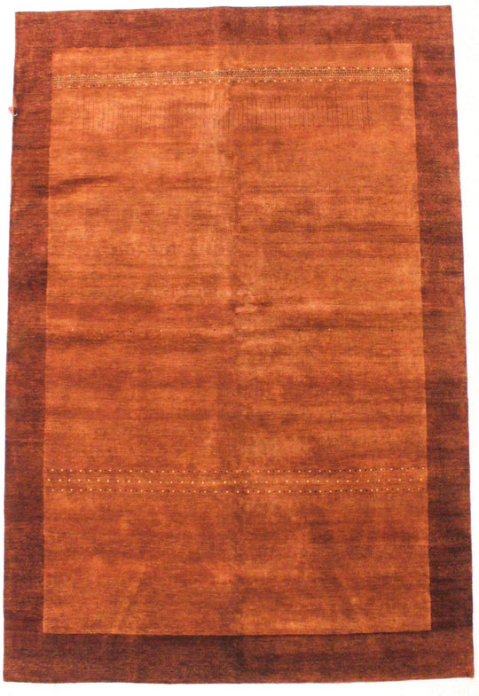 6x10 Rust Modern Contemporary Rug