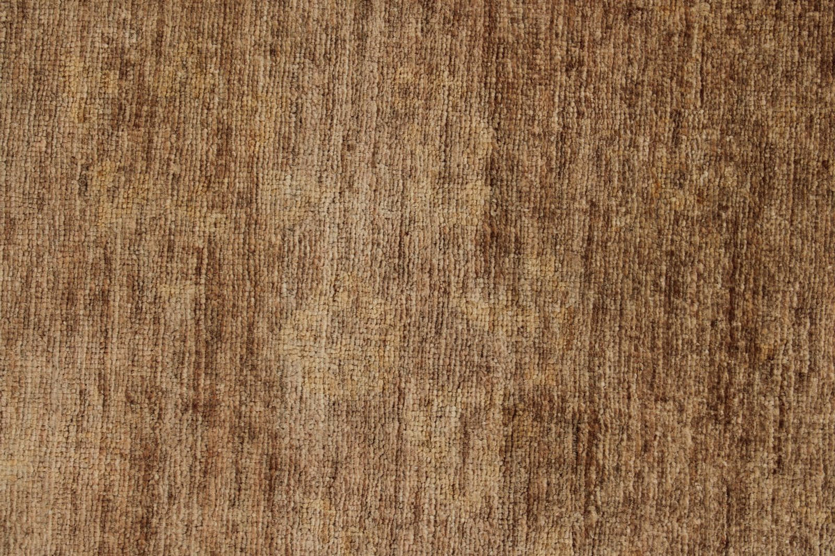 3x9 Light Brown and Brown Oushak Runner